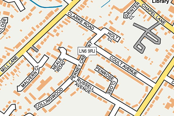 LN6 9RJ map - OS OpenMap – Local (Ordnance Survey)