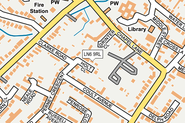 LN6 9RL map - OS OpenMap – Local (Ordnance Survey)