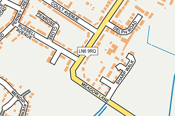 LN6 9RQ map - OS OpenMap – Local (Ordnance Survey)
