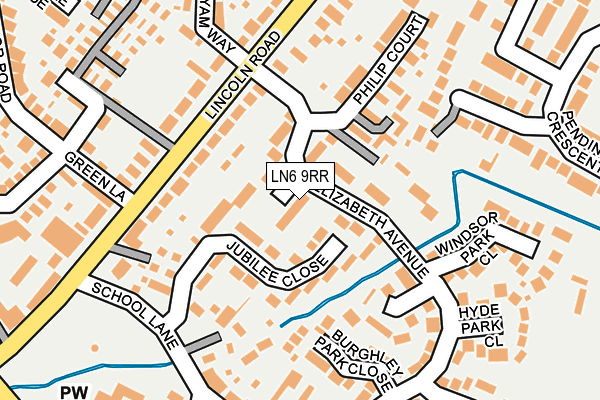 LN6 9RR map - OS OpenMap – Local (Ordnance Survey)