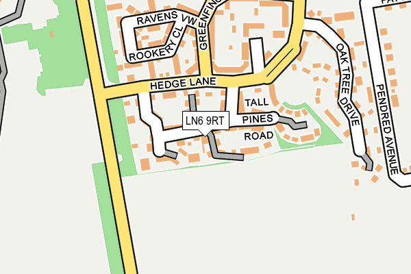 LN6 9RT map - OS OpenMap – Local (Ordnance Survey)