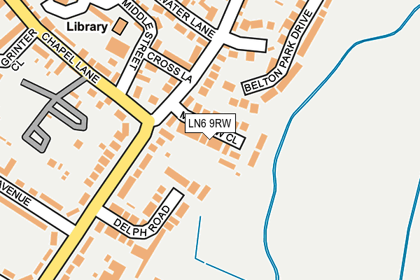 LN6 9RW map - OS OpenMap – Local (Ordnance Survey)