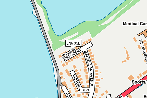 LN6 9SB map - OS OpenMap – Local (Ordnance Survey)