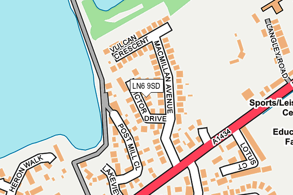 LN6 9SD map - OS OpenMap – Local (Ordnance Survey)