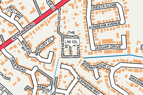 LN6 9SL map - OS OpenMap – Local (Ordnance Survey)