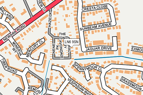 LN6 9SN map - OS OpenMap – Local (Ordnance Survey)