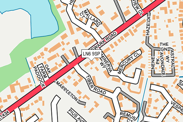 LN6 9SP map - OS OpenMap – Local (Ordnance Survey)