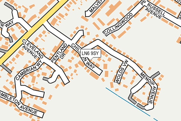 LN6 9SY map - OS OpenMap – Local (Ordnance Survey)
