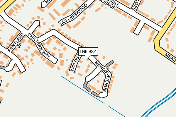 LN6 9SZ map - OS OpenMap – Local (Ordnance Survey)