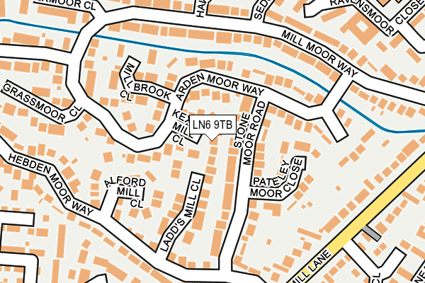 LN6 9TB map - OS OpenMap – Local (Ordnance Survey)
