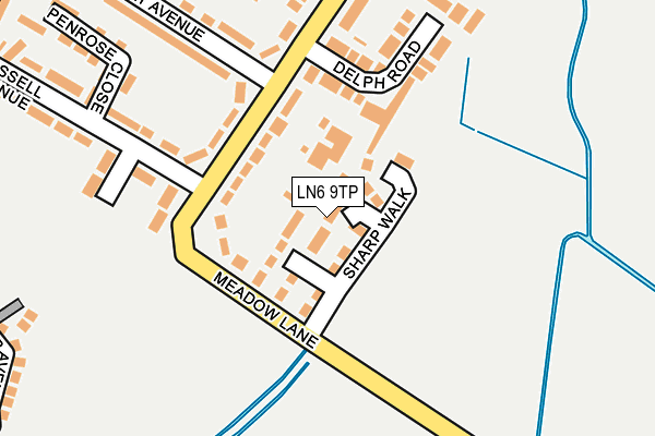 LN6 9TP map - OS OpenMap – Local (Ordnance Survey)