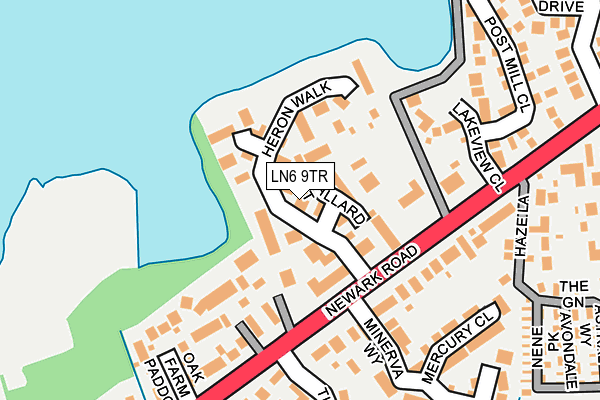 LN6 9TR map - OS OpenMap – Local (Ordnance Survey)