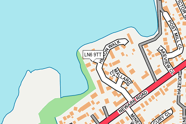 LN6 9TT map - OS OpenMap – Local (Ordnance Survey)