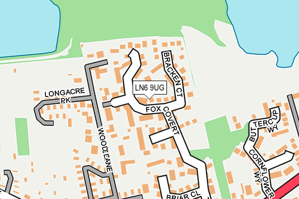 LN6 9UG map - OS OpenMap – Local (Ordnance Survey)