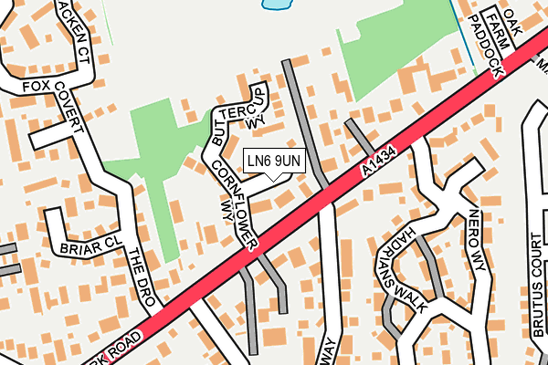 LN6 9UN map - OS OpenMap – Local (Ordnance Survey)