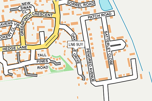 LN6 9UY map - OS OpenMap – Local (Ordnance Survey)