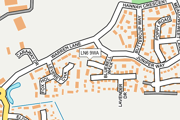 LN6 9WA map - OS OpenMap – Local (Ordnance Survey)