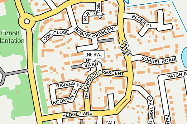 LN6 9WJ map - OS OpenMap – Local (Ordnance Survey)