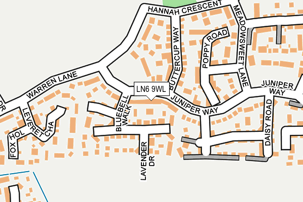 LN6 9WL map - OS OpenMap – Local (Ordnance Survey)