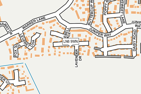 LN6 9WN map - OS OpenMap – Local (Ordnance Survey)