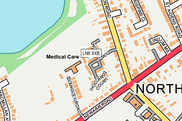 LN6 9XB map - OS OpenMap – Local (Ordnance Survey)