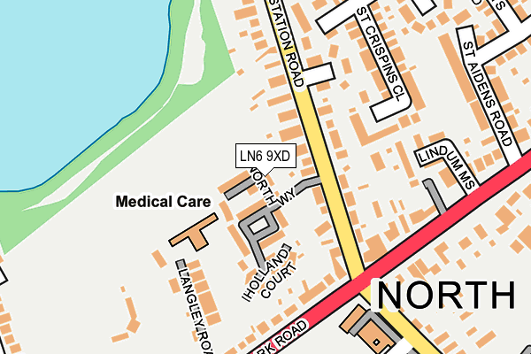 LN6 9XD map - OS OpenMap – Local (Ordnance Survey)
