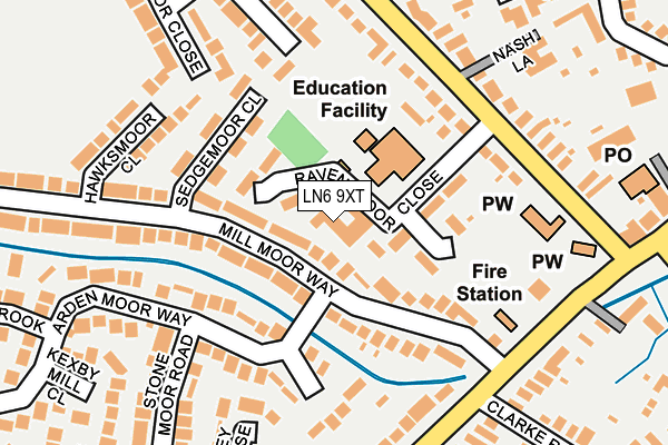 LN6 9XT map - OS OpenMap – Local (Ordnance Survey)