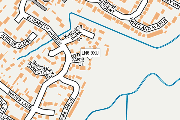 LN6 9XU map - OS OpenMap – Local (Ordnance Survey)