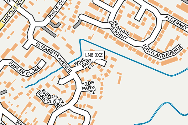 LN6 9XZ map - OS OpenMap – Local (Ordnance Survey)