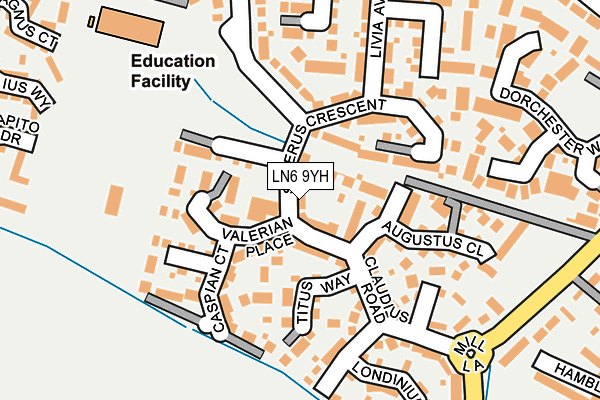 LN6 9YH map - OS OpenMap – Local (Ordnance Survey)
