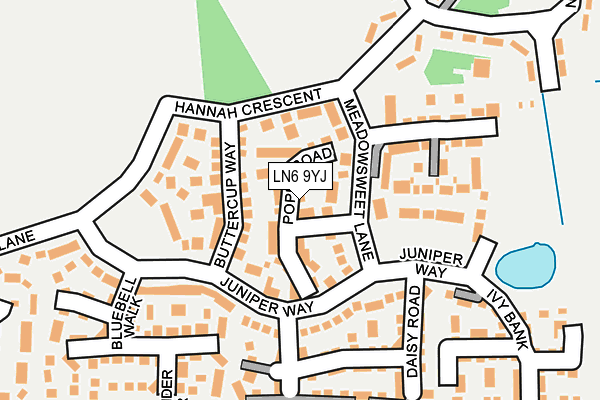 LN6 9YJ map - OS OpenMap – Local (Ordnance Survey)