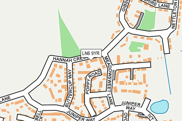 LN6 9YR map - OS OpenMap – Local (Ordnance Survey)