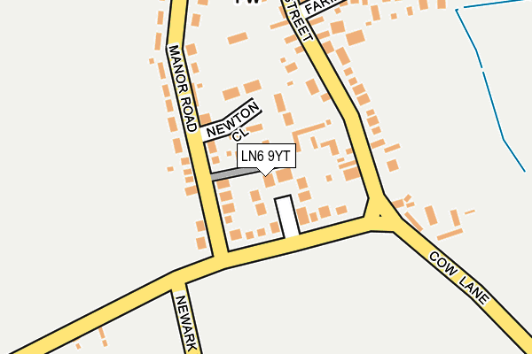 LN6 9YT map - OS OpenMap – Local (Ordnance Survey)