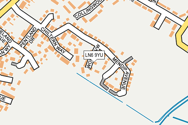 LN6 9YU map - OS OpenMap – Local (Ordnance Survey)