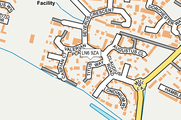 LN6 9ZA map - OS OpenMap – Local (Ordnance Survey)
