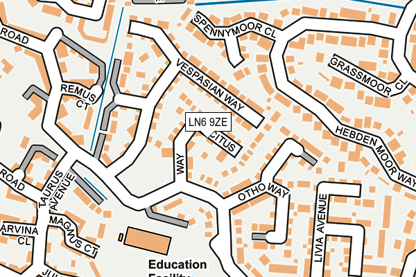 LN6 9ZE map - OS OpenMap – Local (Ordnance Survey)