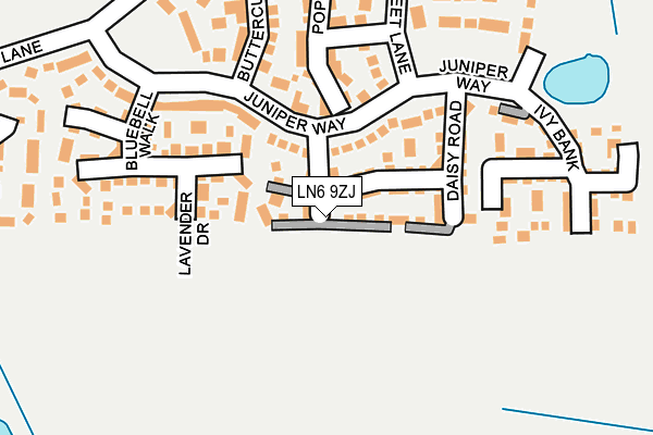 LN6 9ZJ map - OS OpenMap – Local (Ordnance Survey)