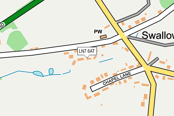 LN7 6AT map - OS OpenMap – Local (Ordnance Survey)
