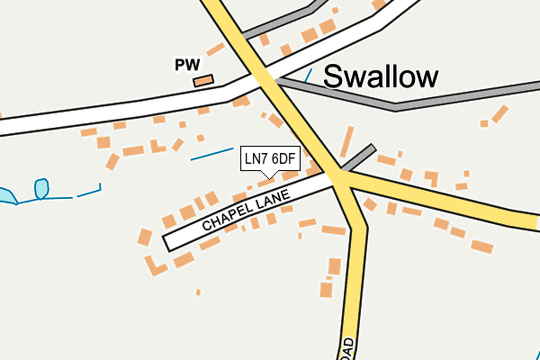 LN7 6DF map - OS OpenMap – Local (Ordnance Survey)