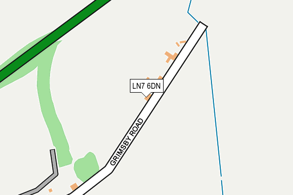 LN7 6DN map - OS OpenMap – Local (Ordnance Survey)