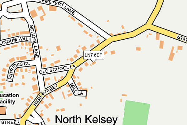 LN7 6EF map - OS OpenMap – Local (Ordnance Survey)