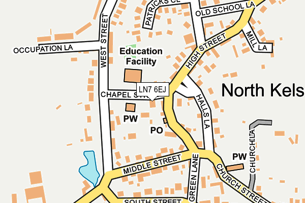 LN7 6EJ map - OS OpenMap – Local (Ordnance Survey)
