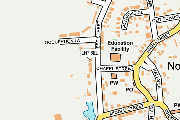 LN7 6EL map - OS OpenMap – Local (Ordnance Survey)