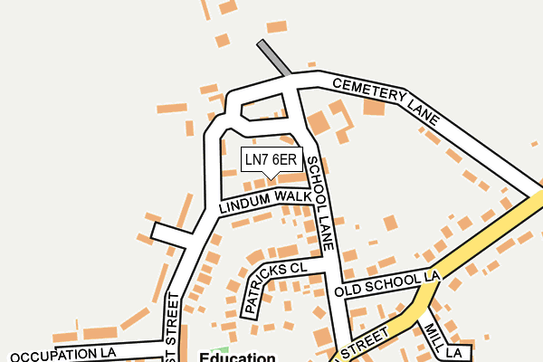 LN7 6ER map - OS OpenMap – Local (Ordnance Survey)