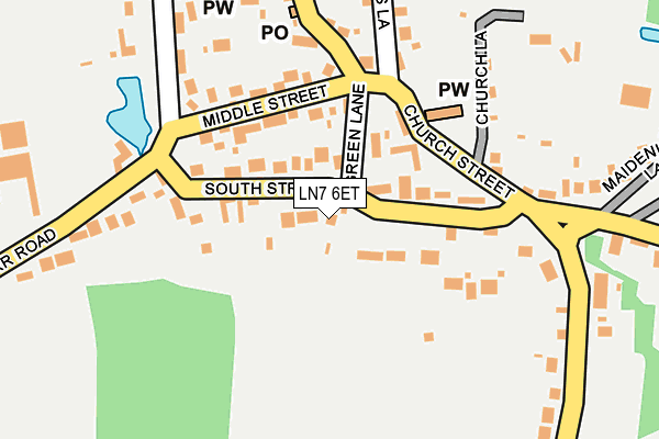 LN7 6ET map - OS OpenMap – Local (Ordnance Survey)