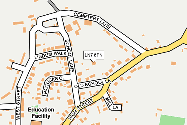 LN7 6FN map - OS OpenMap – Local (Ordnance Survey)