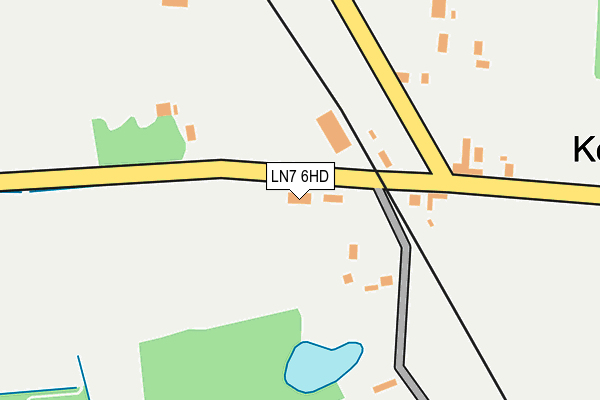 LN7 6HD map - OS OpenMap – Local (Ordnance Survey)