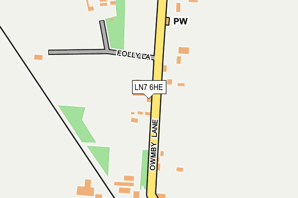 LN7 6HE map - OS OpenMap – Local (Ordnance Survey)