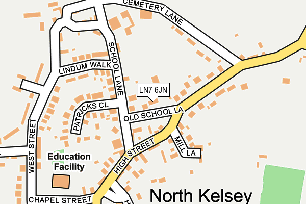 LN7 6JN map - OS OpenMap – Local (Ordnance Survey)