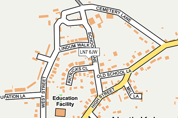 LN7 6JW map - OS OpenMap – Local (Ordnance Survey)